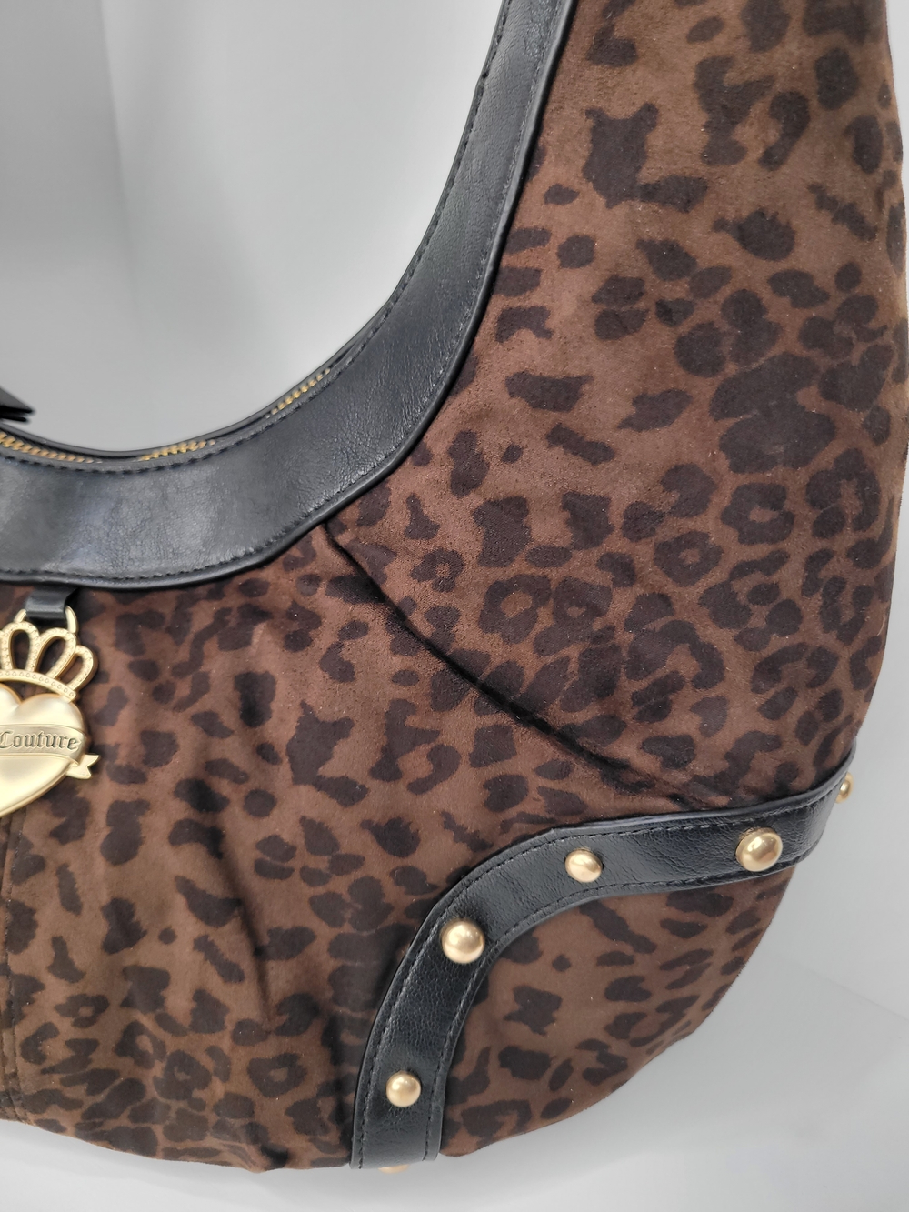 👉✨️ Juicy Couture Brown Leopard Retro Glam Chocolate Hobo Shoulder Bag - Picture 2 of 9